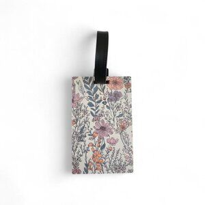 Wildflower Floral Luggage Tag, Double Sided Print, Suitcase Indentifier
